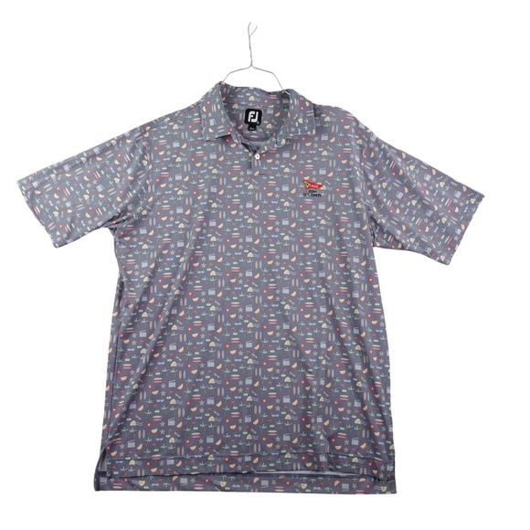FootJoy Other - FootJoy FJ 123rd US Open LACC Golf Polo Shirt Mens XL All Over Print